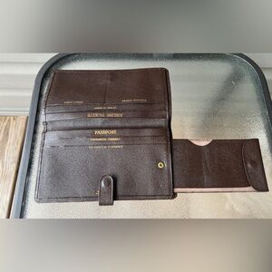 VTG-Fine Moroccan Brown Leather Passport/Check/Wallet Made In England 🏴󠁧󠁢󠁥󠁮󠁧󠁿
